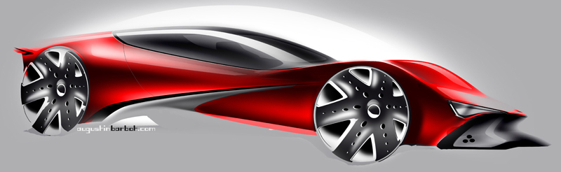 Augustin BARBOT sportcar supercar racing sketch